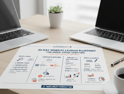 Startup Website Launch: A 30-Day Blueprint for Founders | Webbuket-featured